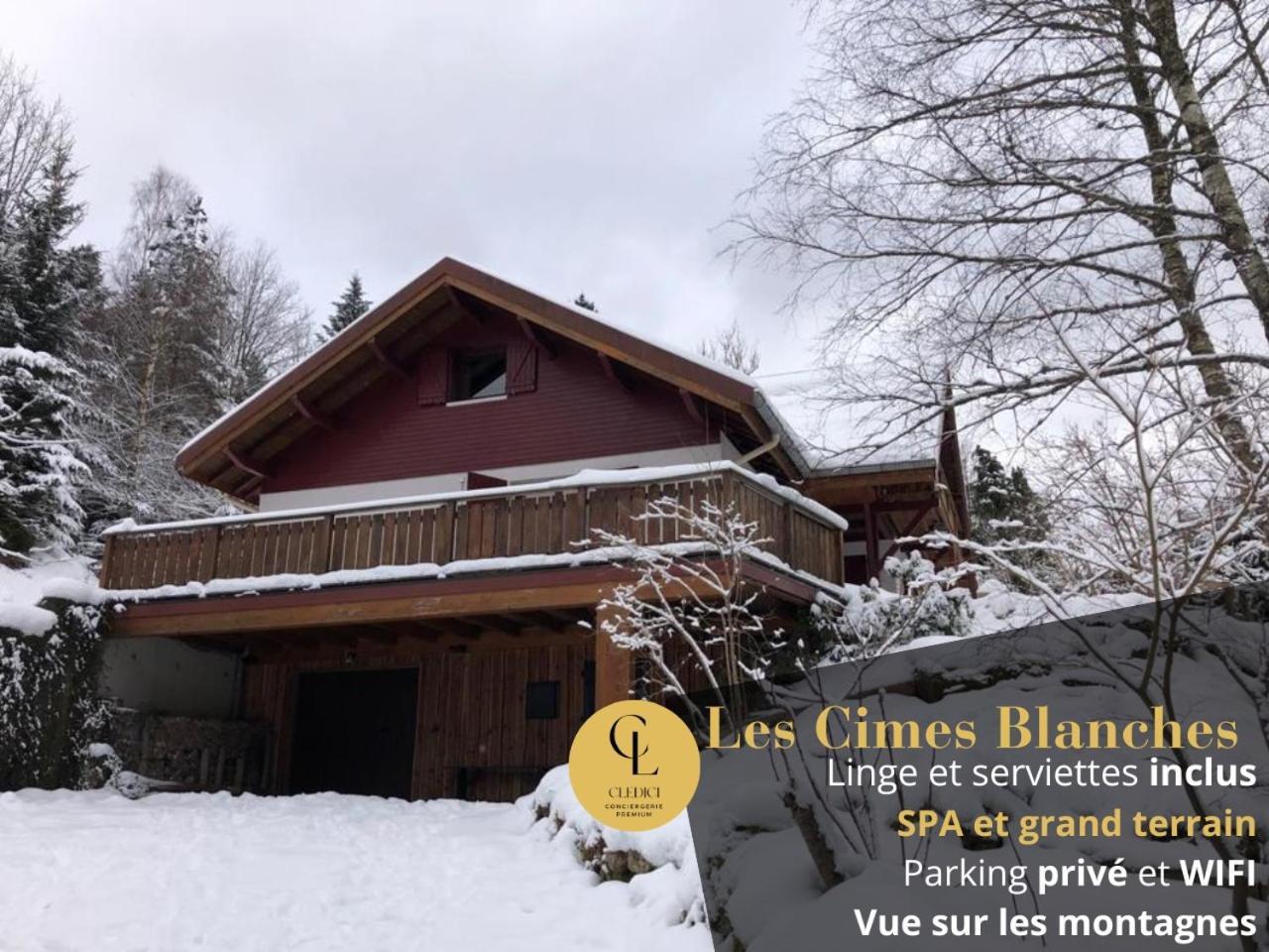 Les Cimes Blanches Cledicihome Chalet 10 Pers Spa & Grand Terrain 4 Minutes Des Pistes La Bresse Luaran gambar